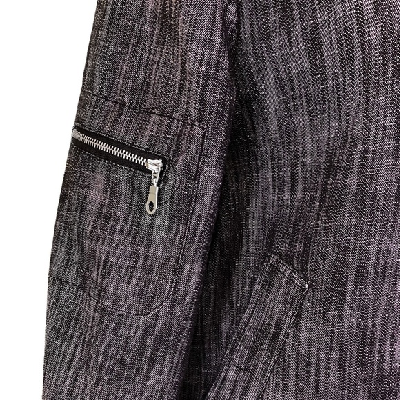 Larry Levine Vintage Style denim bomber jacket Coat 80s - Picture 2 of 8